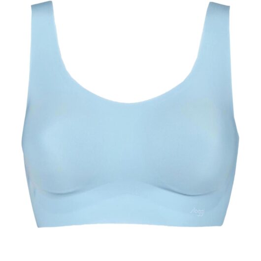 1 Pack Soft Turquoise Zero Feel Seamfree Bralette Top with Removable Pads Ladies Small - Sloggi