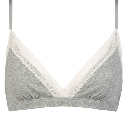 Women's 1 Pack Sloggi GO Ribbed Bralette Grey Extra Small