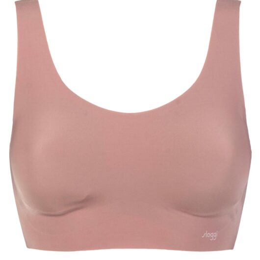 Women's Sloggi Zero Feel Seamfree Bralette Top with Removable Pads Cacao Medium