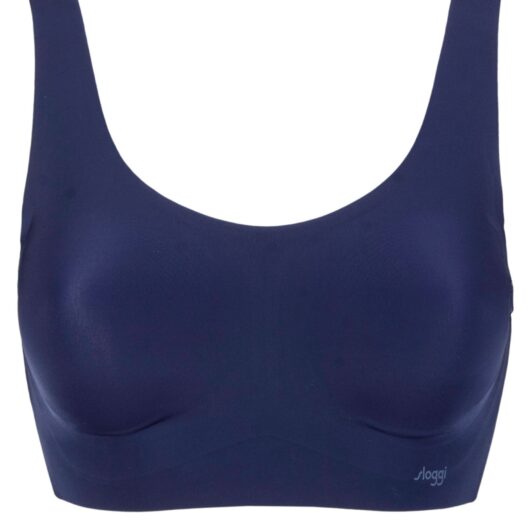 Women's Sloggi Zero Feel Seamfree Bralette Top with Removable Pads Navy Large
