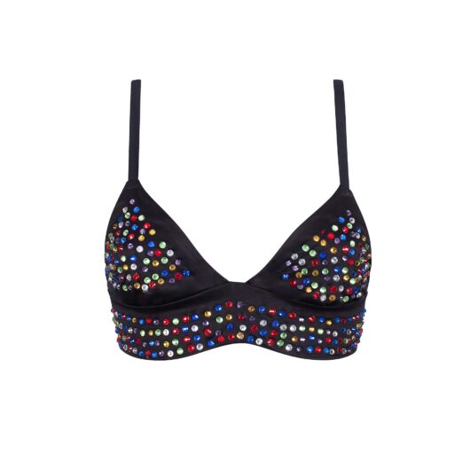 Bluebella BB x Ashish Multicolour Diamante Satin Soft Bralette - L