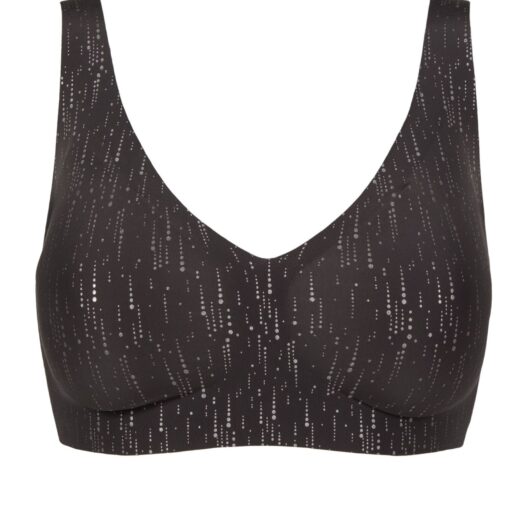 Women's 1 Pack Sloggi ZERO Feel 2.0 Festive Bralette Black Small
