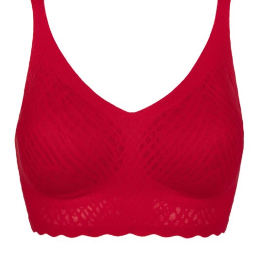 Women's 1 Pack Sloggi ZERO Feel Bliss Festive Bralette Shanghai Red Extra Large