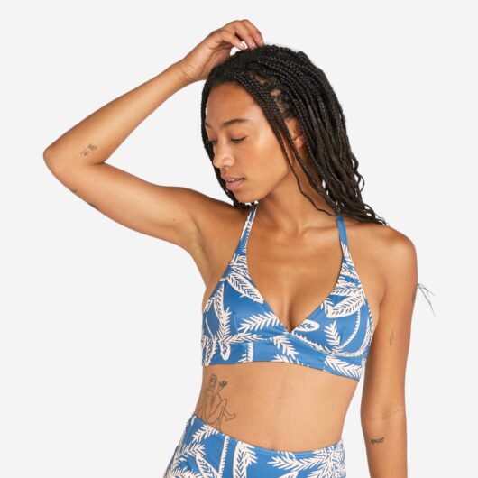 Women's Bralette Swimsuit Top - Bea Palmer Blue