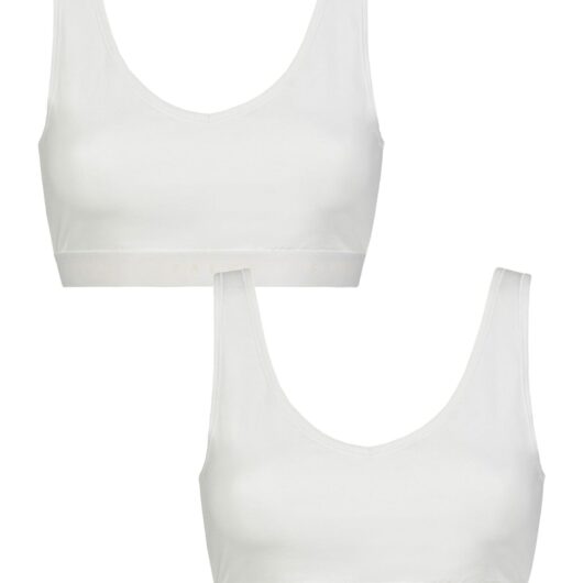 Women's 2 Pack Falke Daily Comfort Cotton Bralette White M